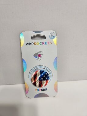 Popsockets PopGrip Phone Grip with American Flag Design - Red, White & Blue
